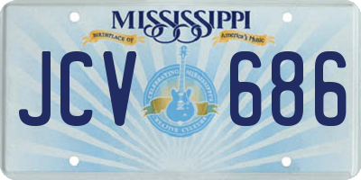MS license plate JCV686