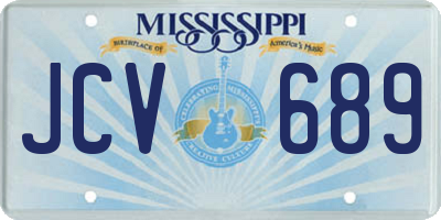 MS license plate JCV689