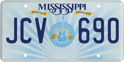 MS license plate JCV690