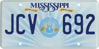 MS license plate JCV692