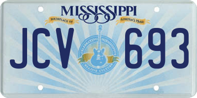 MS license plate JCV693