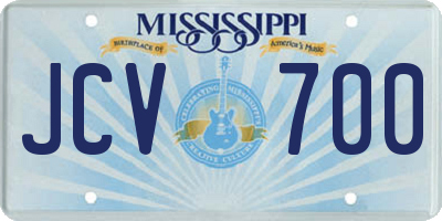 MS license plate JCV700