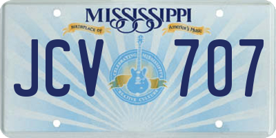 MS license plate JCV707