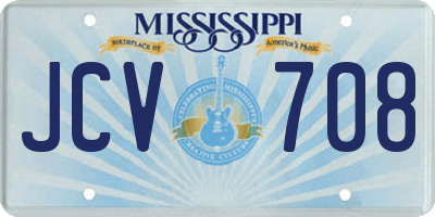 MS license plate JCV708