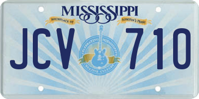 MS license plate JCV710