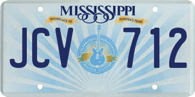 MS license plate JCV712
