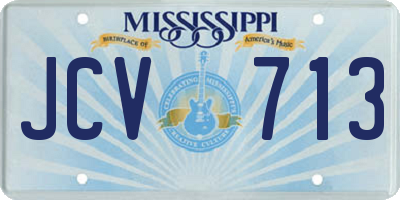 MS license plate JCV713