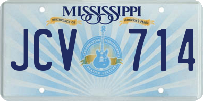 MS license plate JCV714
