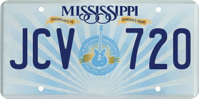 MS license plate JCV720