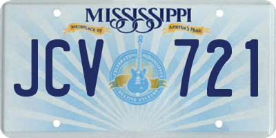 MS license plate JCV721