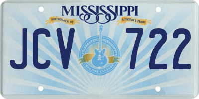 MS license plate JCV722