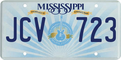 MS license plate JCV723