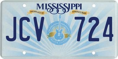 MS license plate JCV724