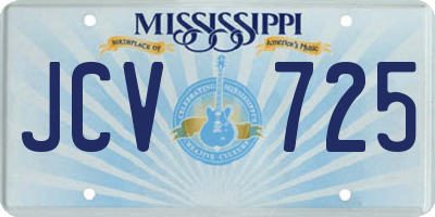 MS license plate JCV725