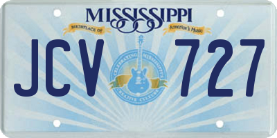 MS license plate JCV727