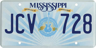MS license plate JCV728