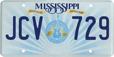 MS license plate JCV729
