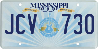 MS license plate JCV730