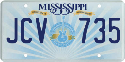 MS license plate JCV735