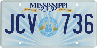 MS license plate JCV736