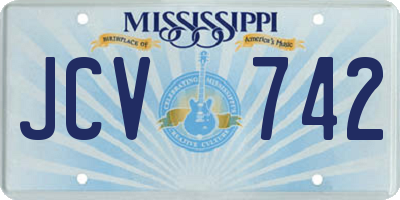 MS license plate JCV742
