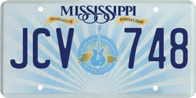 MS license plate JCV748