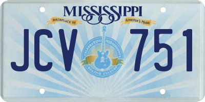 MS license plate JCV751