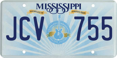MS license plate JCV755
