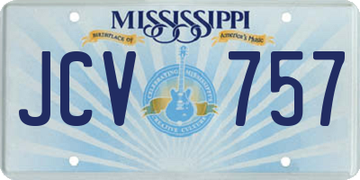 MS license plate JCV757