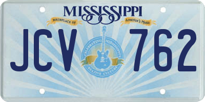 MS license plate JCV762
