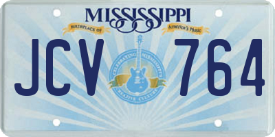 MS license plate JCV764