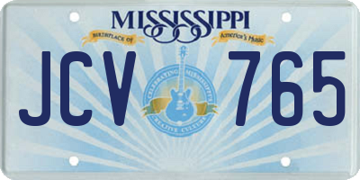 MS license plate JCV765