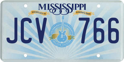 MS license plate JCV766