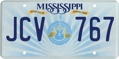 MS license plate JCV767