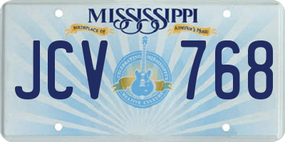 MS license plate JCV768