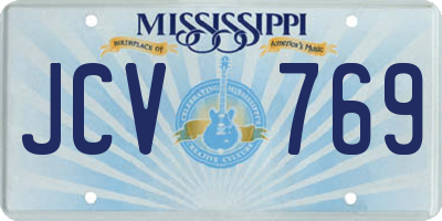 MS license plate JCV769