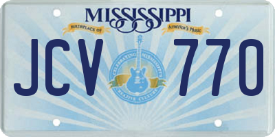 MS license plate JCV770