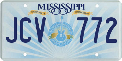MS license plate JCV772