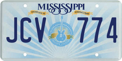 MS license plate JCV774