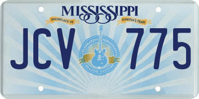 MS license plate JCV775