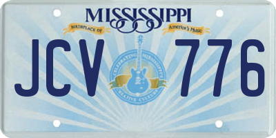 MS license plate JCV776