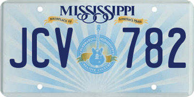 MS license plate JCV782