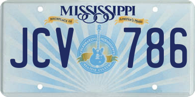 MS license plate JCV786