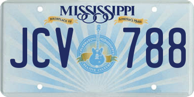 MS license plate JCV788