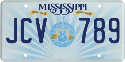 MS license plate JCV789