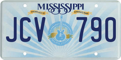 MS license plate JCV790