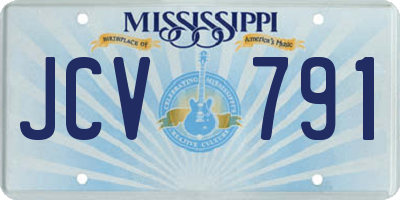 MS license plate JCV791