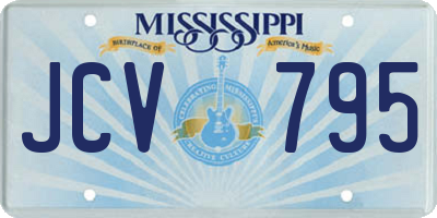 MS license plate JCV795