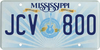 MS license plate JCV800