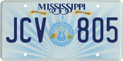 MS license plate JCV805